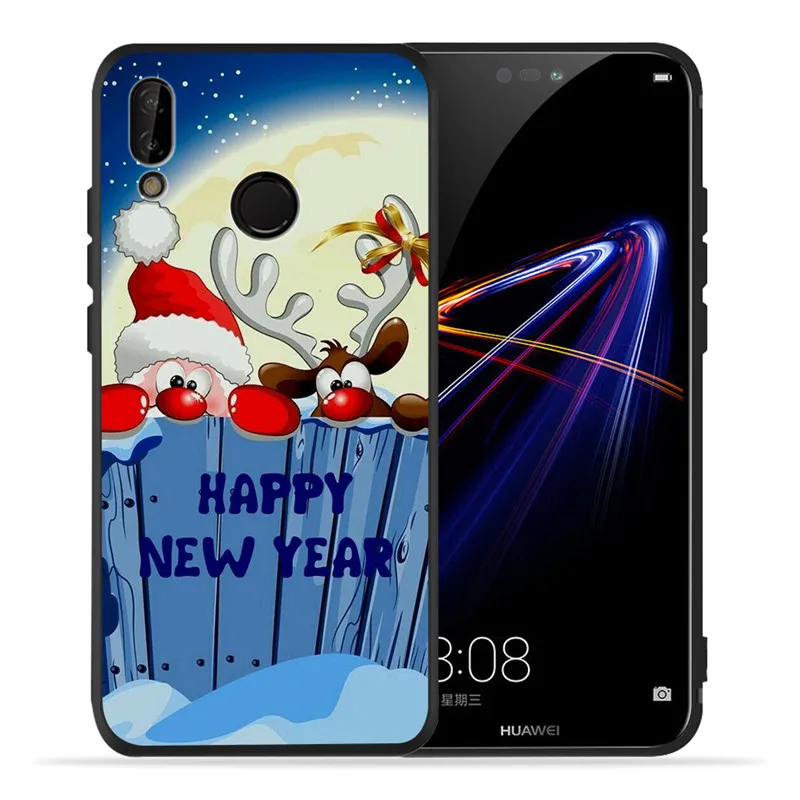 Счастливого Рождества для huawei P8 P10 P20 P30 Коврики 10 20 Honor 8 8X 8C 9 V20 10 Lite Plus Pro Чехол для телефона чехол Coque чехол-футляр
