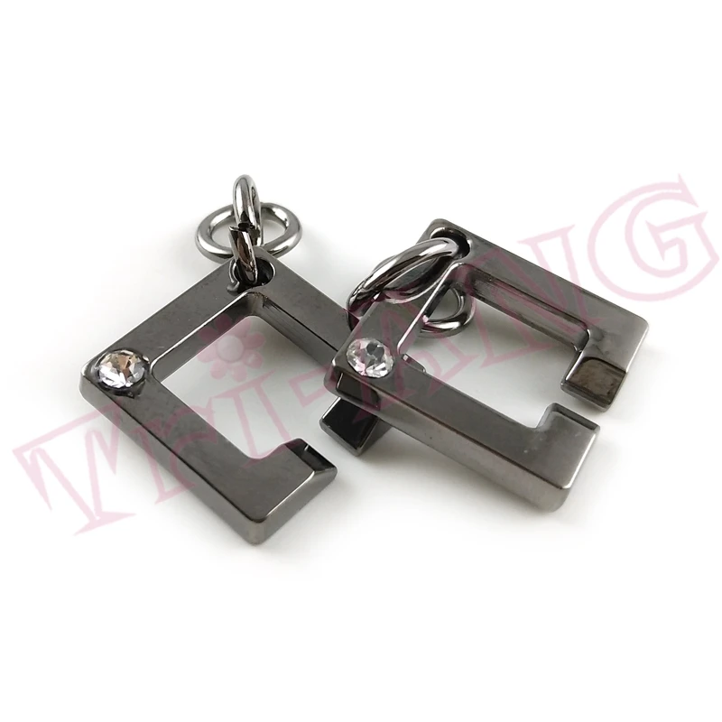 20 шт./лот модные слайдеры на молнии со стразами 5 # квадратной формы|zipper slider|zipper slider
