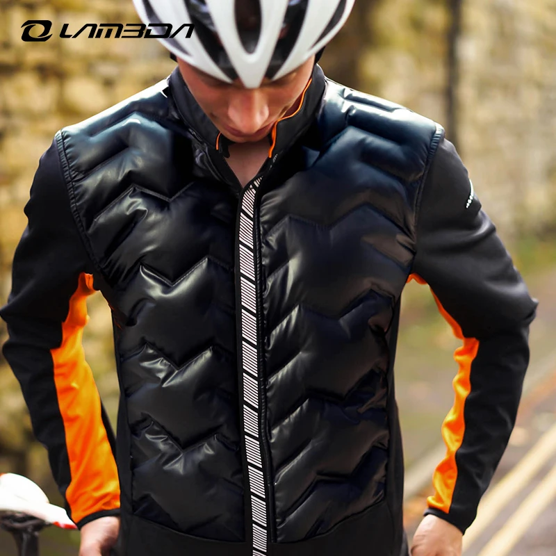 Мужская теплая велосипедная куртка зимняя одежда ветрозащитная с длинным