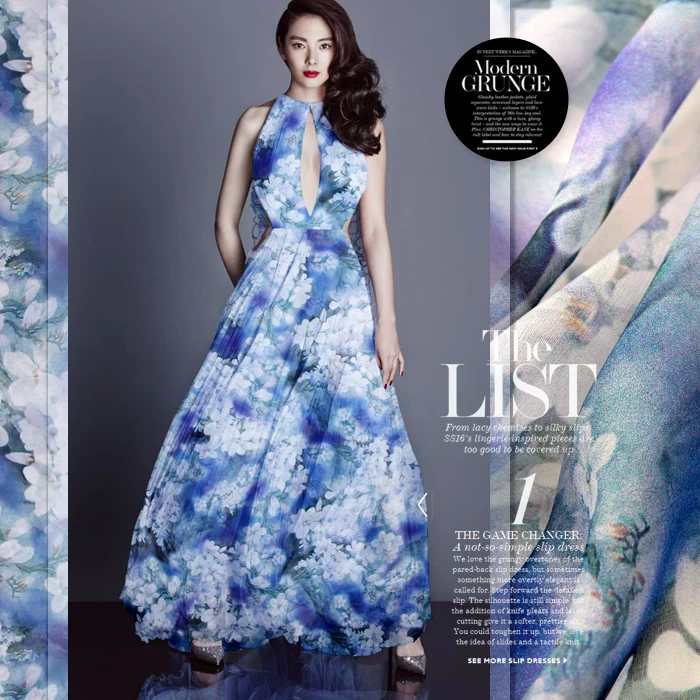 140 см ширина 8 мм белый Принт орхидеи синий тонкий шелк шифоновая ткань для лета