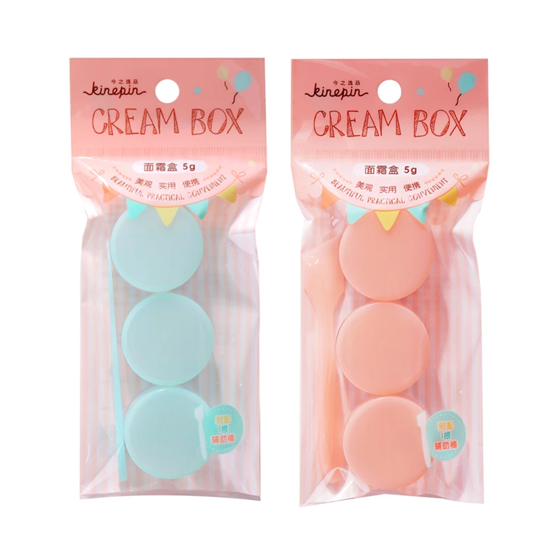 3Pcs/Set 5g Round Bottom Eyeshadow Makeup Face Cream Lip Balm Container Cosmetic Empty Jar Refillable Bottles Box Pots|jar pot|empty jar potcosmetic