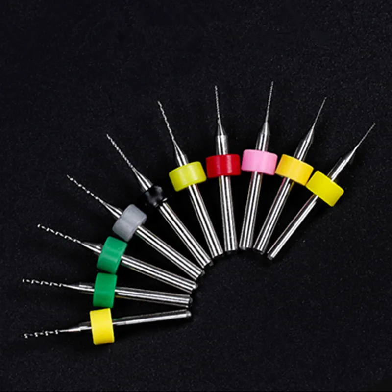 10pcs 3.175mm PCB Drill Tool Kit 0.1mm-2.0mm Tungsten Carbide Metal Milling Cutter Cnc Tools For Circuit Board Beeswax Engraver |