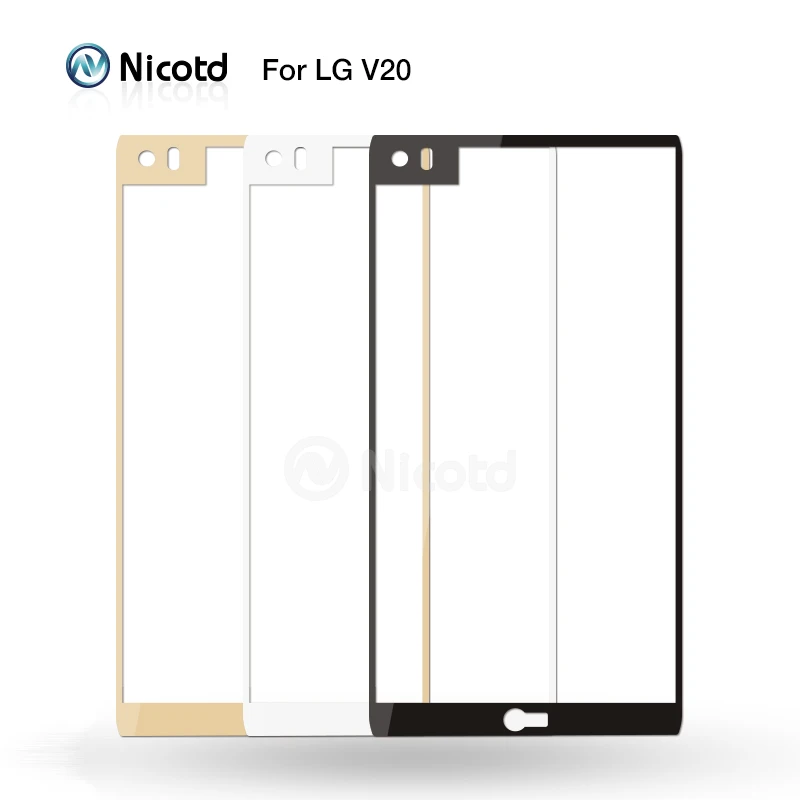 Nicotd 2 шт./лот 2.5D цветное полное покрытие закаленное стекло для LG V20