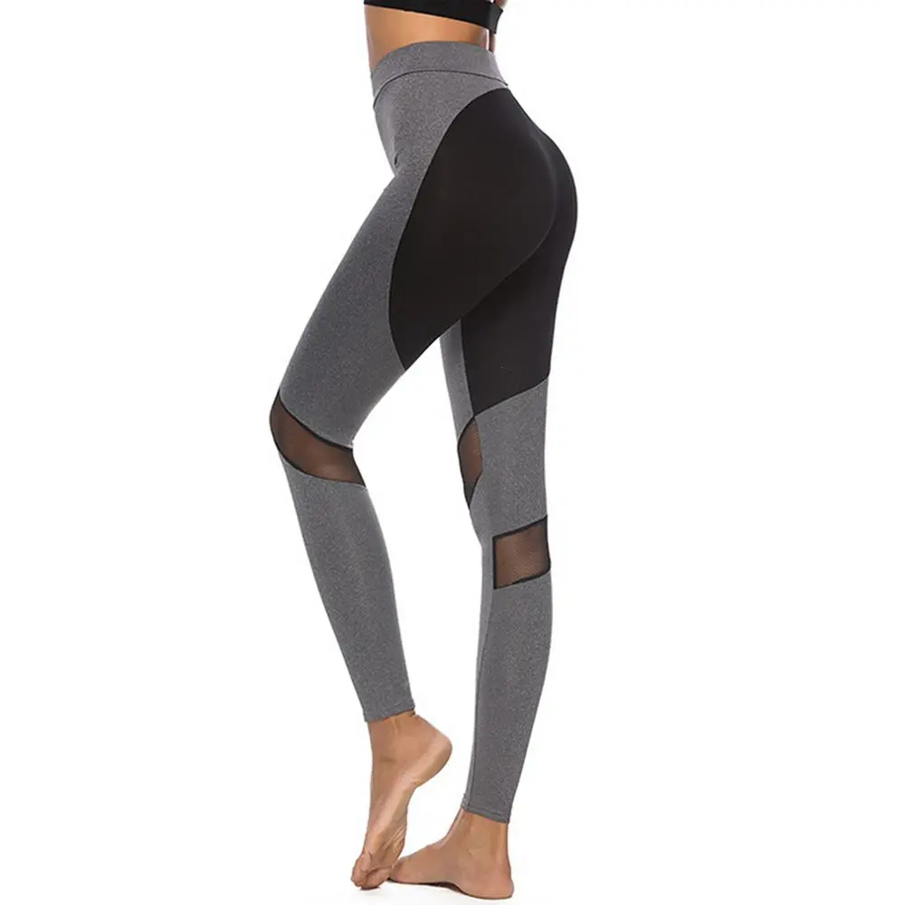 LANGSTAR штаны для йоги с высокой талией комбинированные сетчатые леггинсы фитнеса