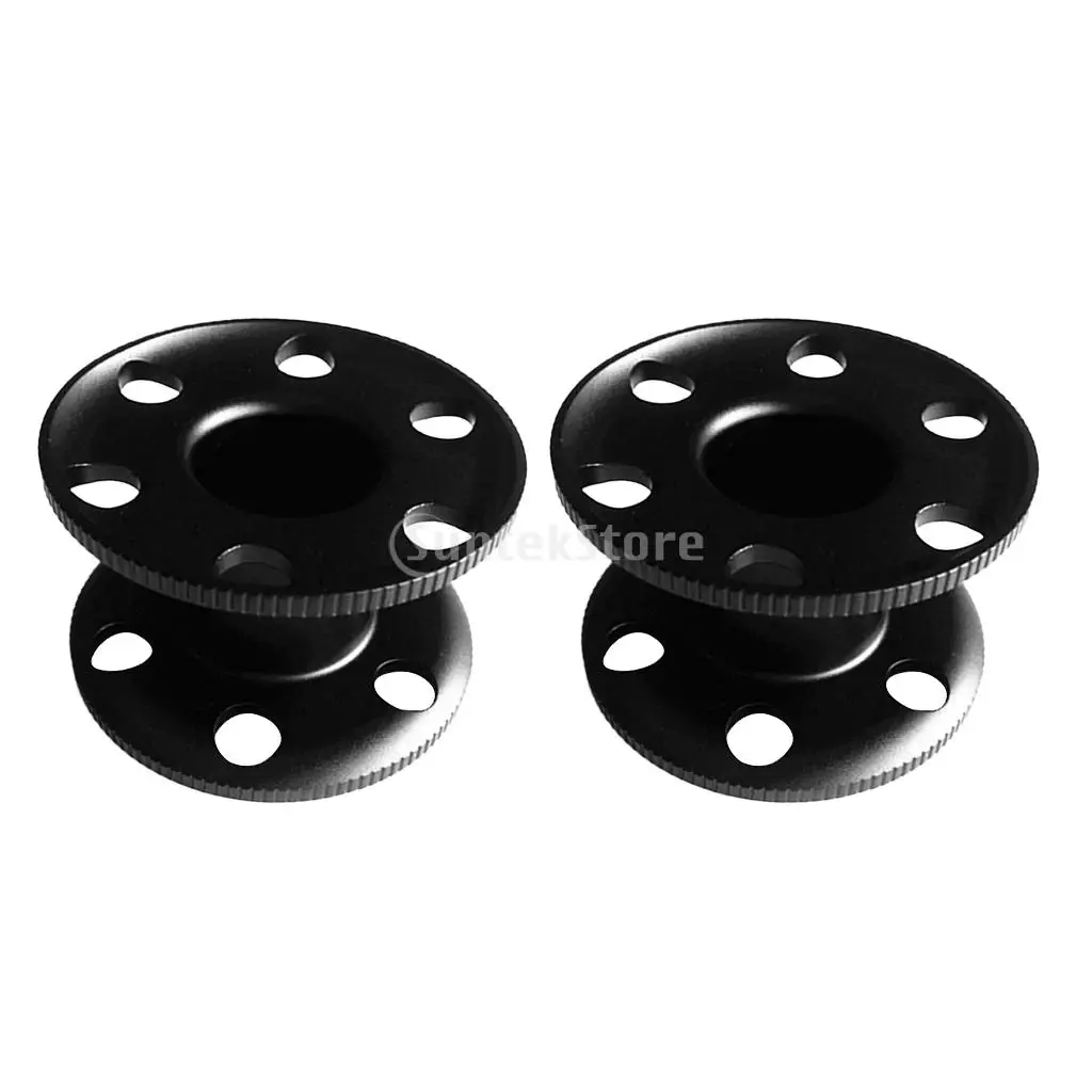 

2Pcs Aluminum Alloy Ultralight Scuba Diving Finger Spool Dive Reel Guide Line Spool Snorkeling Gear Equipment Black
