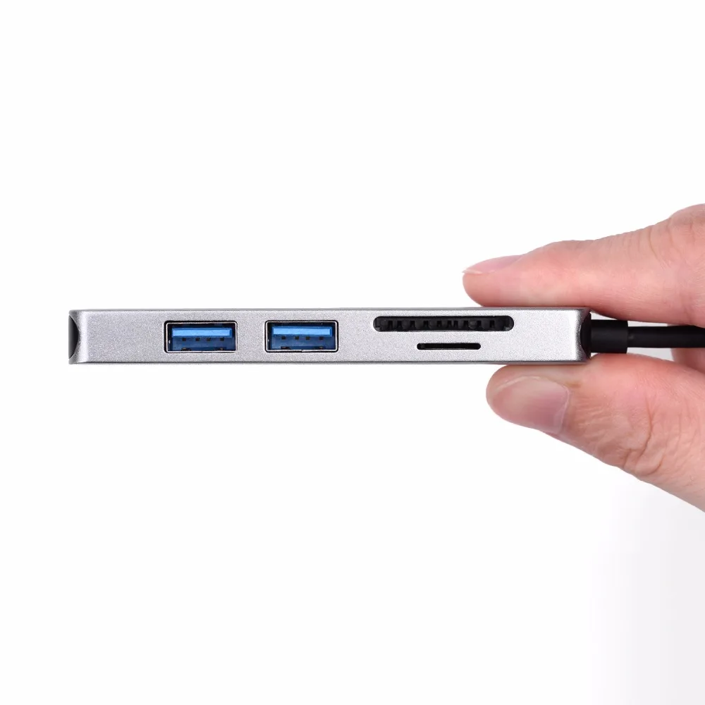 USB C концентратор Leadzoe 5 в 1 многофункциональный адаптер типа с 2 3 0 портом 4K видео HDMI