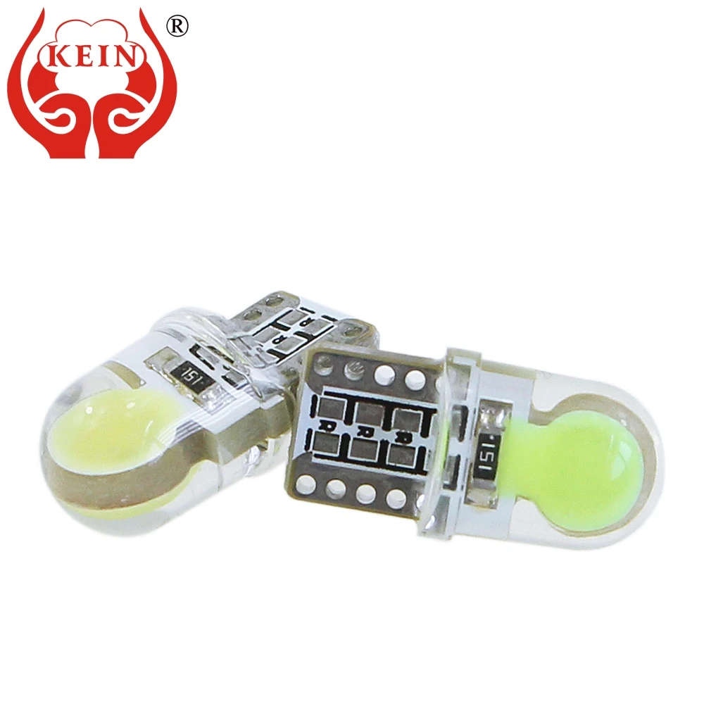 KEIN 10 шт. 194 led w5w лампа t10 168 силиконовый cob светильник номерного знака туалетный