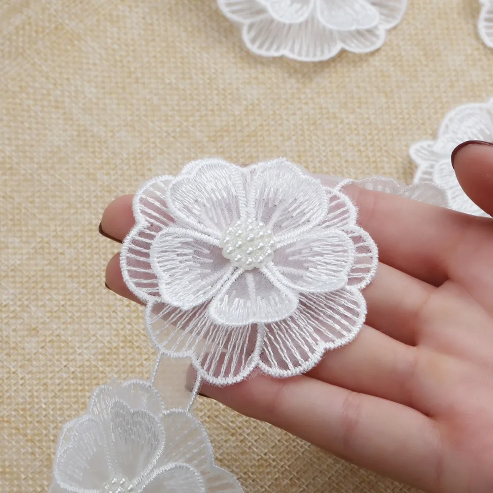 DIY аксессуары из кружевной ткани африканская свадьба тюль цветы для платья 12 шт. 3D