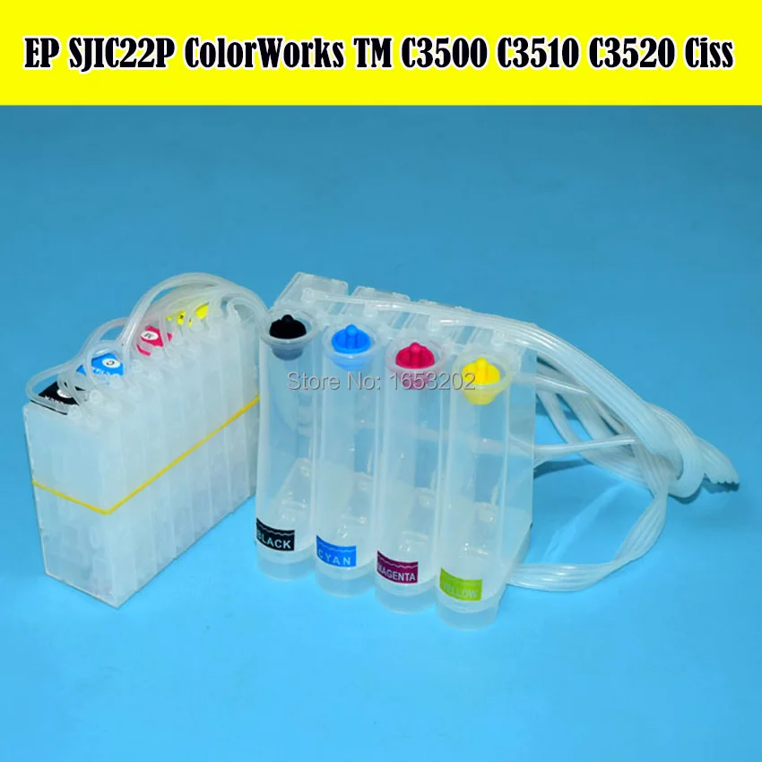 Новейшая модель; SJiC22P чип для картриджей Resetter Colorworks C3500 C3510 C3520 для Epson TM-C3500 TM-C3510 TM-C3520 принтер для печати этикеток