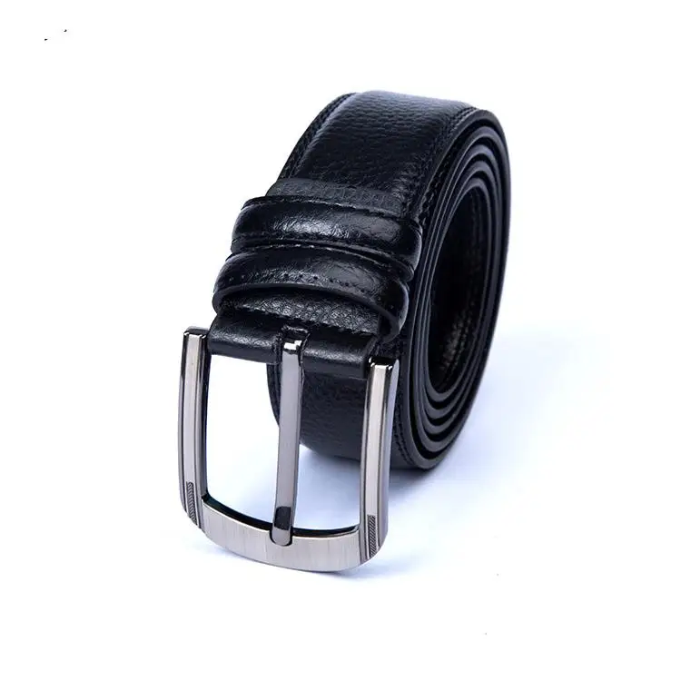 Высокого качества Для мужчин натуральной кожи пояс из металла центр бар пряжки