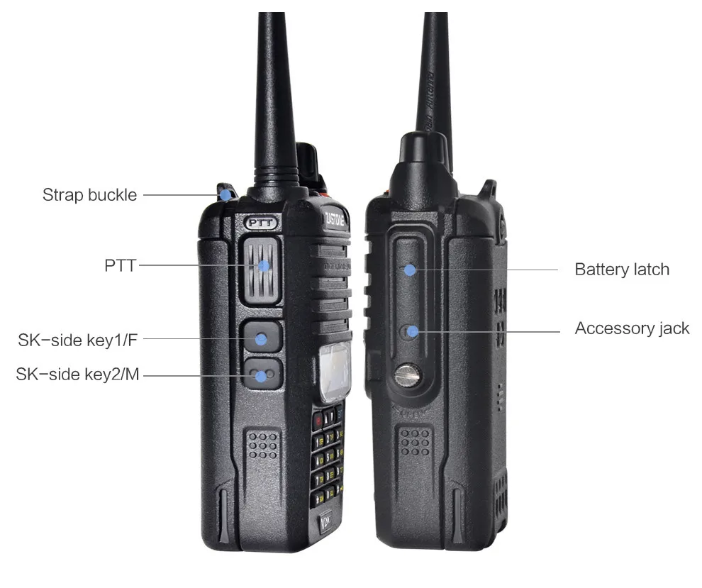 UV5S портативная рация UHF VHF пониженного напряжения Двойной диапазон IP67