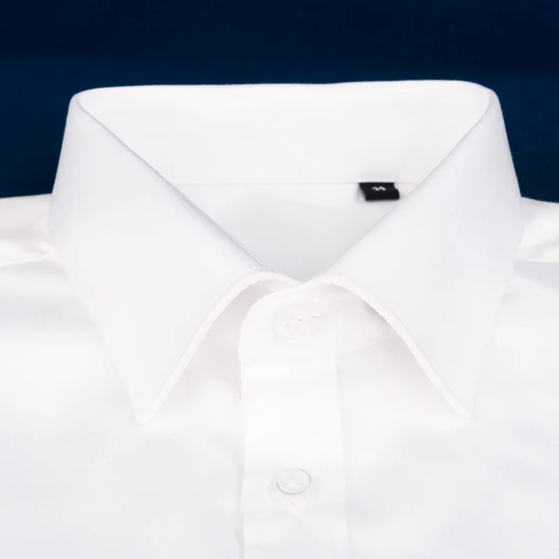 100% Мерсеризованный хлопок мужская рубашка деловая с длинным рукавом однотонная