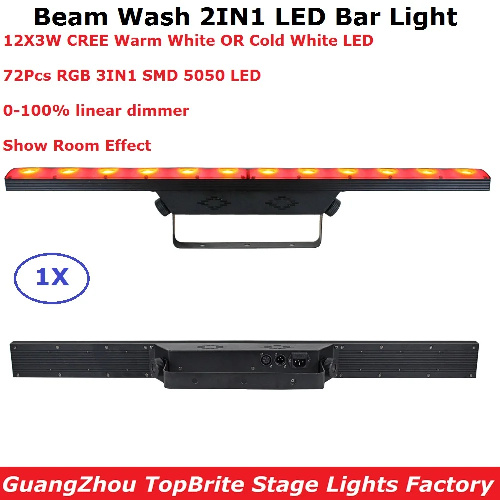 Светодиодный прожектор 12x3 Вт CREE LED S теплый белый свет DMX световая полосветильник s