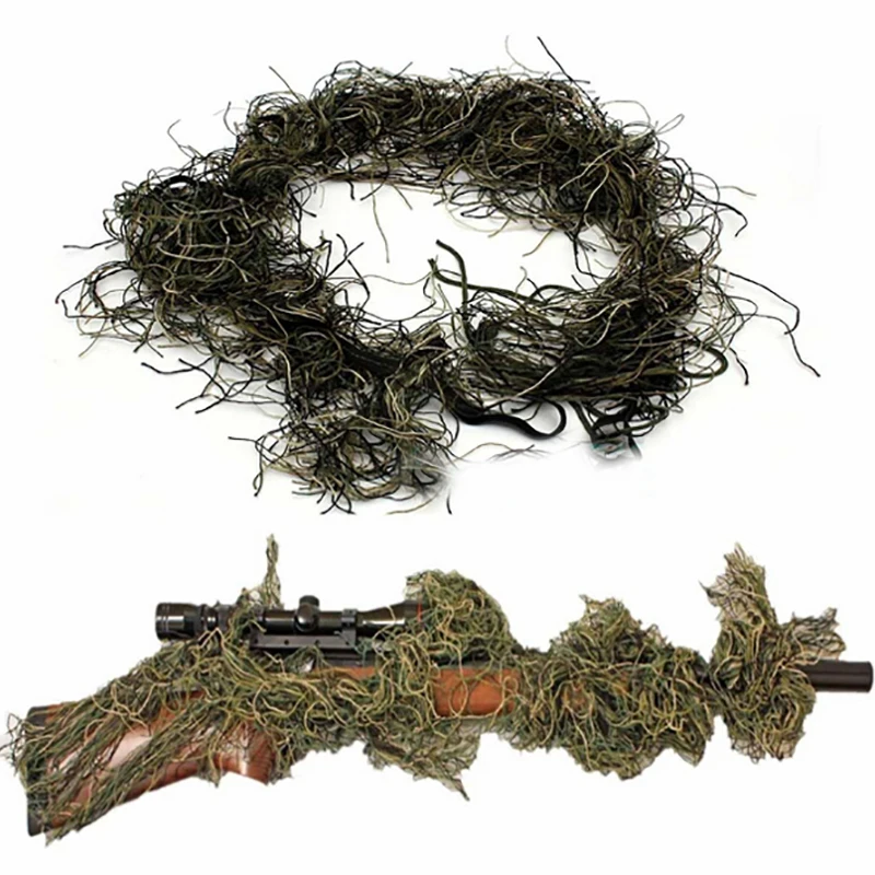 

120cm Rifle Rag Ghillie 3D Camouflage Sniper Rifle Cover Wrap Bow Wrap Sniper Airsoft Paintball jungle fores Yowie