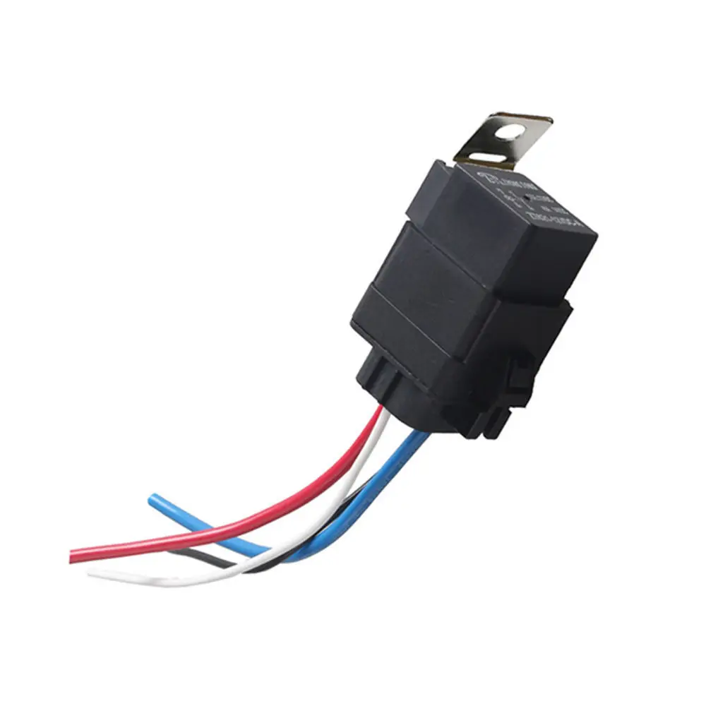 EE support 5Pcs Car Truck 12V 40A SPST Relay Socket Plug 4Pin 4 Wire Waterproof Seal Iron | Автомобили и мотоциклы