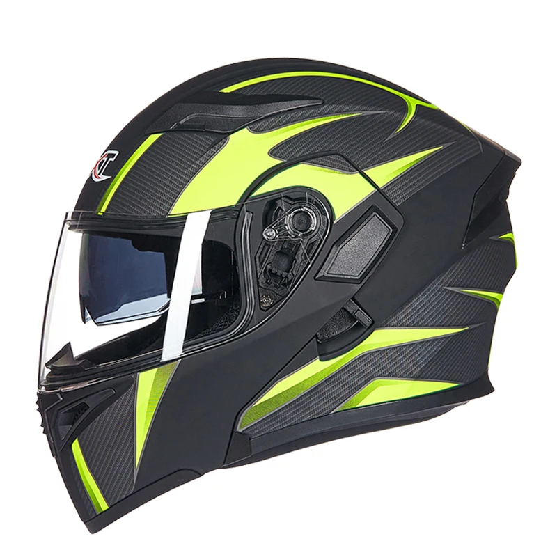 GXT двухобъективный мотоциклетный шлем с открытым лицом полное покрытие шлемы для