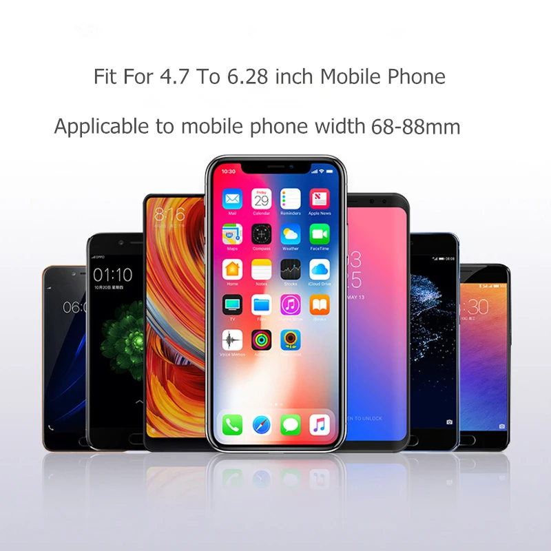 Универсальный автомобильный держатель телефона для iPhone X XS MAX 4,7 до 6,2 дюйма подставка держатель для мобильного телефона для samsung huawei xiao Air Vent держатель