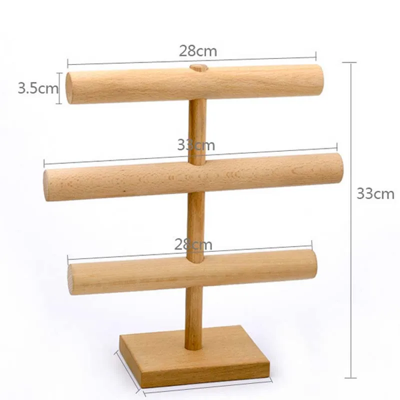 

Solid Wood Three Layers Bracelet Watch Aircraft Hand String Show Wearing Jewelry Storage Holder Jewelry Display Props Shelf Rack