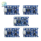 Зарядная плата TP4056, модуль зарядного устройства для литиевой батареи 18650, 5 В, 1 а, с микро-USB, с двойной функцией защиты, 5 шт.