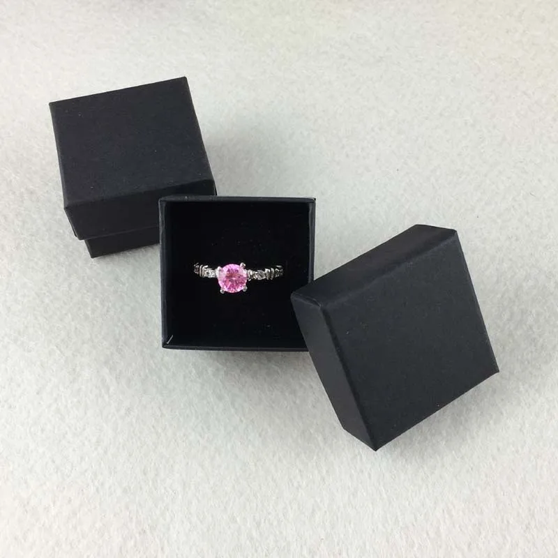 48 шт. 4*4*3 см модные высококачественные бумажные коробочки для колец и