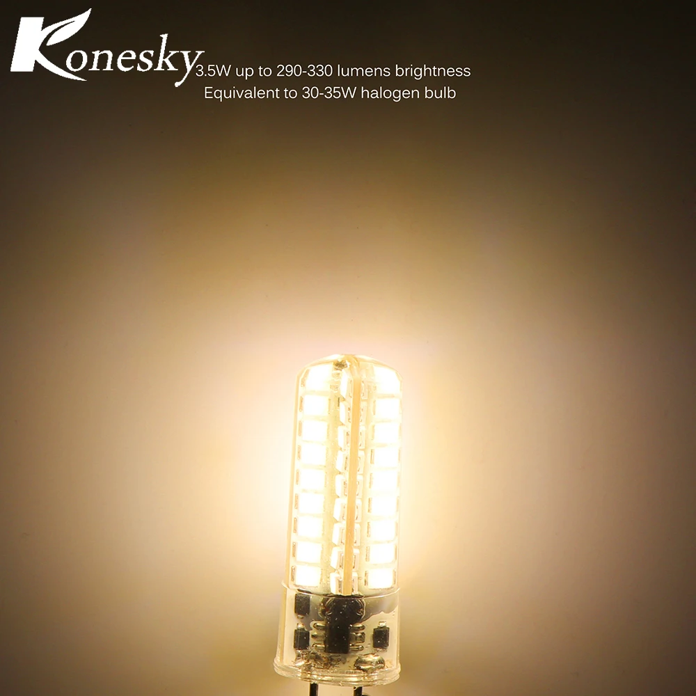 Konesky 7 Вт ночник 72 светодиодная Лампа 12В G6.35 SMD2835 Энергосберегающая для