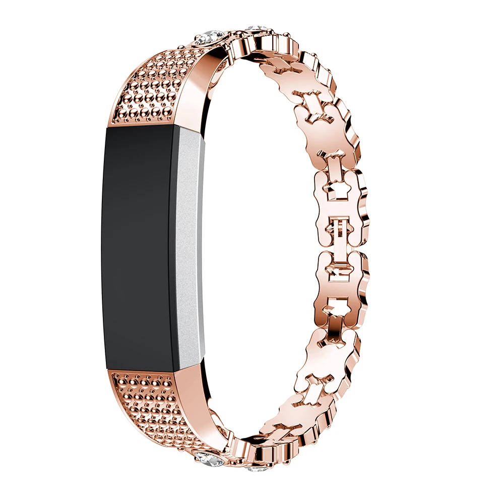 New High Quality Watch band for Alta HR Strap with Rhinestone Steel Bracelet Band For Fitbit Correas de reloj | Электроника