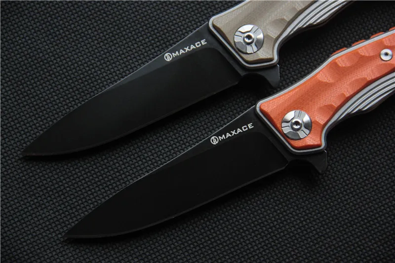 MAXACE Полуночный Кот Фанатик Складной нож 440C стальное лезвие G10 Ручка Открытый Отдых Охота Открытый фрукты Ножи EDC инструменты