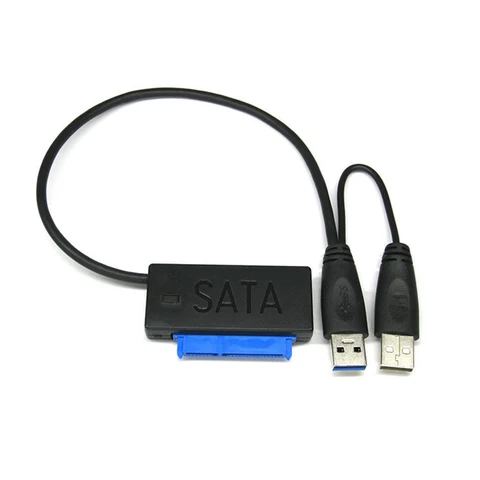 Переходник USB 200/SATA 7 + 15 22Pin, 3,0 шт./лот, с кабелем питания USB для жесткого диска 2,5 дюйма SATA 3,0