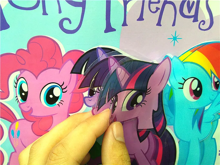 EWAYS 5D My Cute Little Poni Наклейка на стену инструмент для украшения комнаты для гостиной, украшение дома наклейка из ПВХ материала