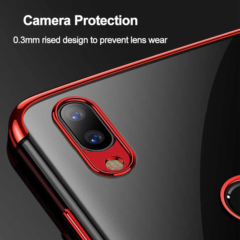 Hacrin чехол для Xiaomi Redmi 7 Прозрачный Бампер ТПУ Силиконовый противоударный |