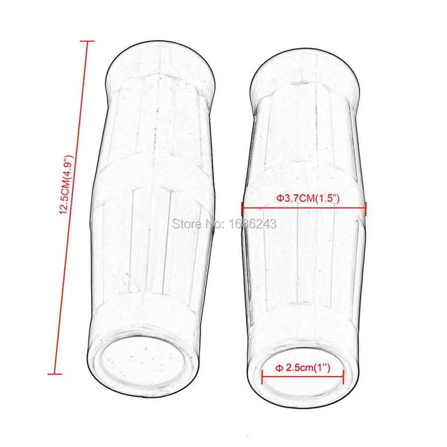 Мотоциклетные ручки в винтажном стиле черная резиновая рукоятка подходит для