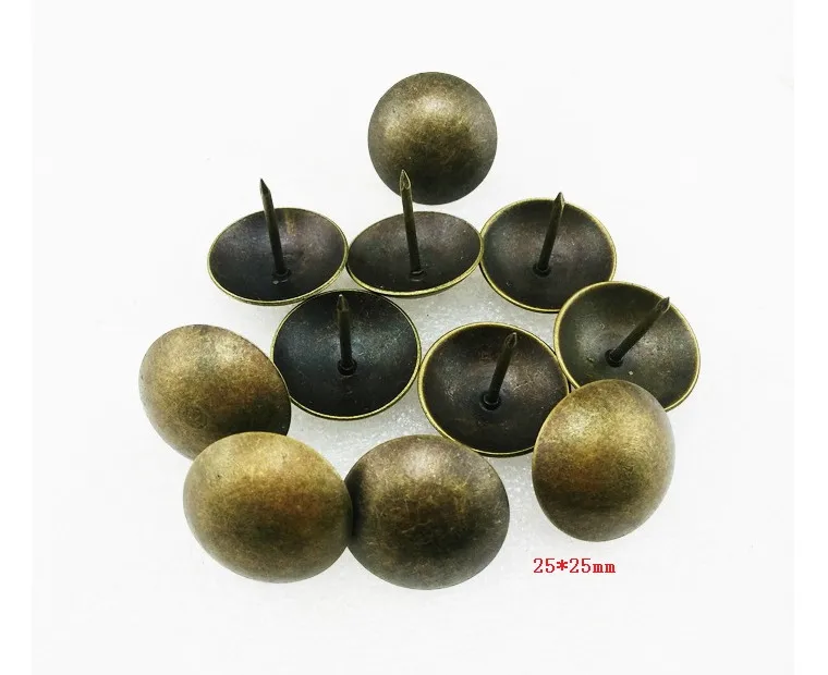 

Hardware Decorative Upholstery Tacks Bronze Antique round Nail Studs Leather Crafts Furniture sofa decor 25mm*39mm nail