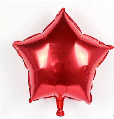 red 5 шт. 18 дюймов пятиконечная фольга Звездные шарики свадебные украшения Globos Babyshower День Рождения украшения детские игрушки - Цвет: red