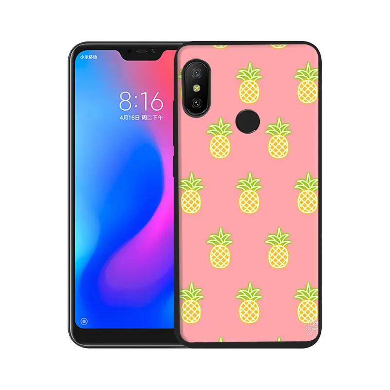 Мягкий чехол для телефона из ТПУ с изображением ананаса фруктов еды Xiaomi Poco X3 Nfc Mi 8