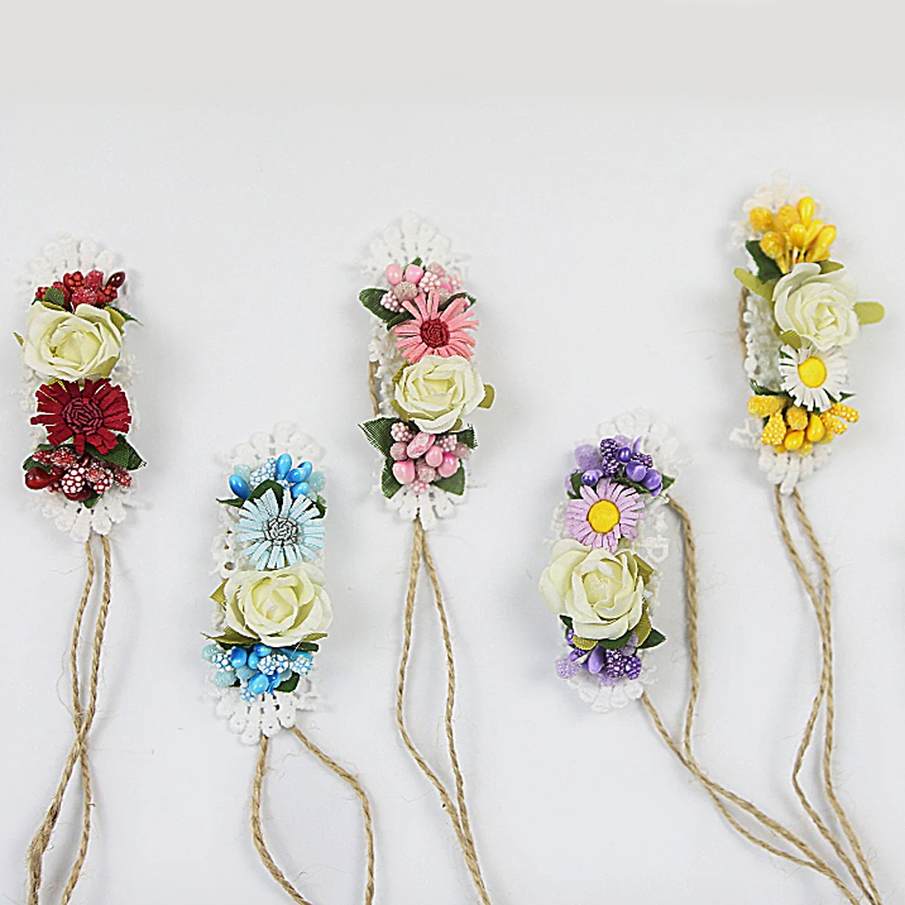 Artificial flowers headbands newborn photography props headband hair accessories band hairband baby-girl-headbands costume | Детская
