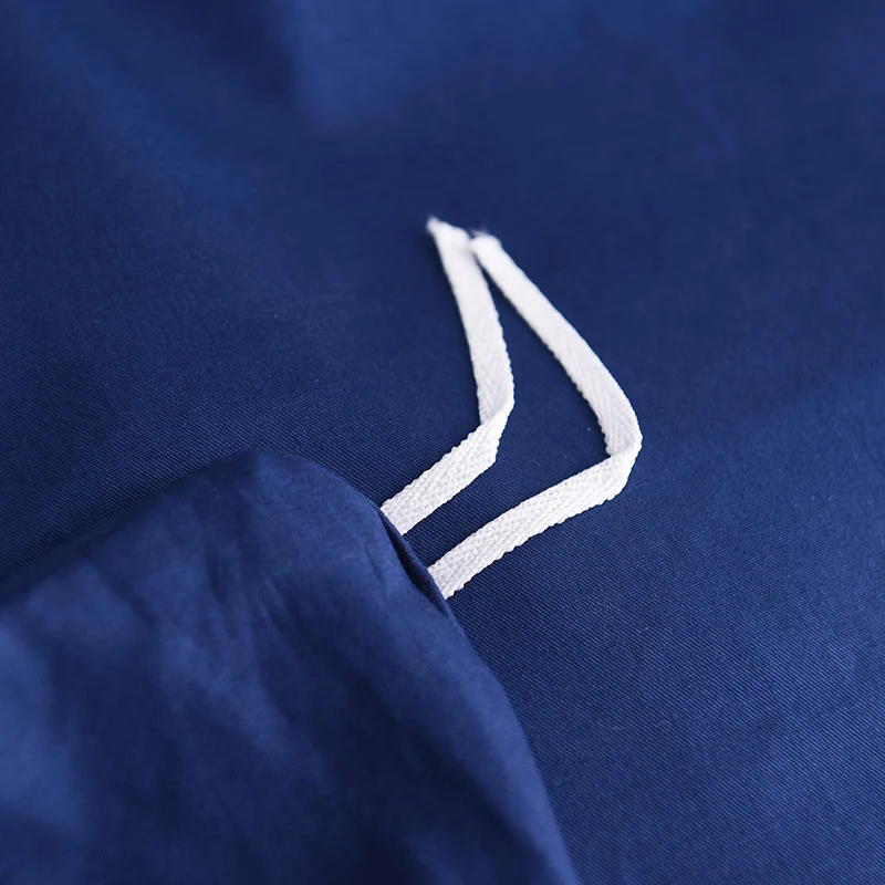 100% хлопок синий пододеяльник роскошный однотонный Чехол одеяло покрывало полные