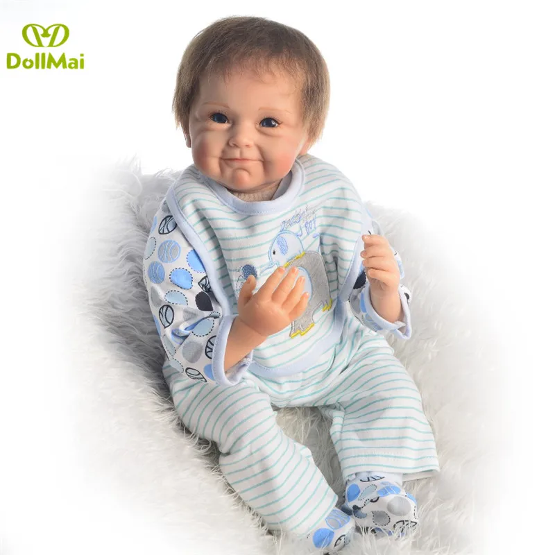 Реалистичные куклы reborn baby boy 22 дюйма мягкие силиконовые игрушки для девочек