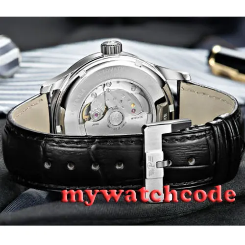 43mm Parnis Blue Dial Automatic Power Reserve automatic Business Men's Watch 505 |