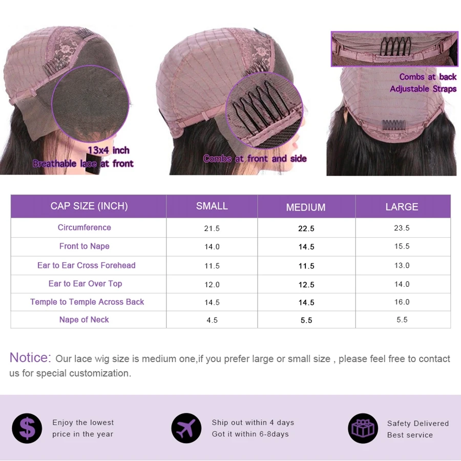 COLODO Ombre русые натуральные волосы парик прямые с волосами младенца Remy бразильские