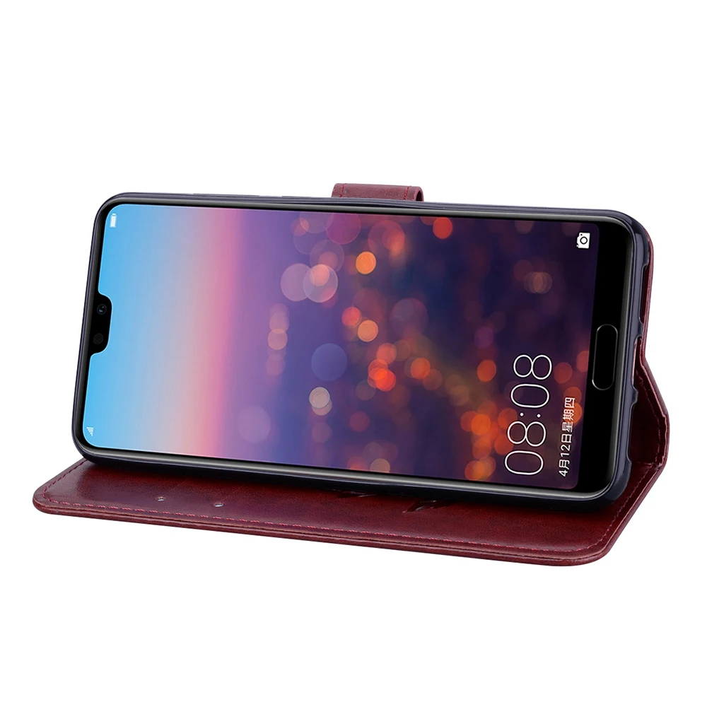 Чехол для телефона для huawei Y3 Y5 II Y6 Y7 Y9 Prime Pro из искусственной кожи Встроенная задняя Чехлы, сумки
