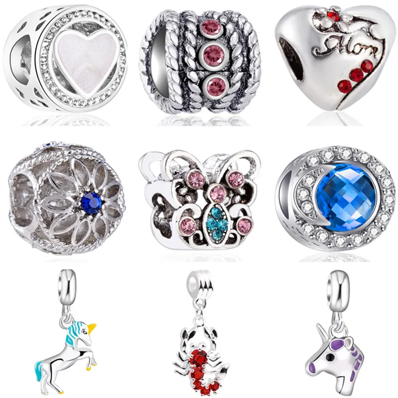 Низкая цена эмалированный лобстер кролик лошадь любовь сердца хрустальные