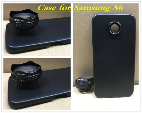 for galaxy S6 Apexel объектив 18 мм HD широкоугольный оптический Pro объектив камеры мобильного телефона комплект 0.6X для samsung galaxy s8 plus S7 S6 и телефона 18 мм - Цвет: for galaxy S6