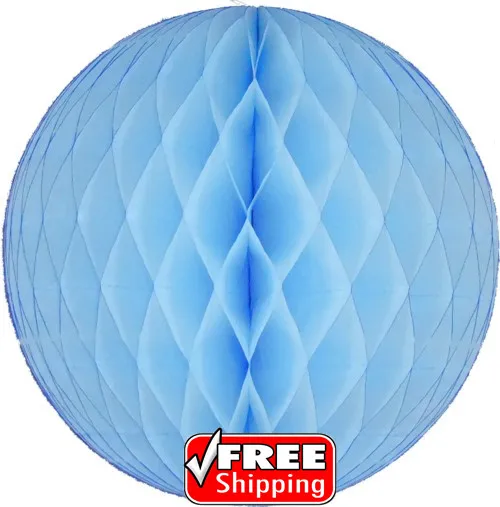 20pcs Light Blue Tissue Paper Honeycomb Balls Flowers Lantern Kids Baby Shower Birthday Party Nursery Decorations-Mixed Colors | Дом и сад