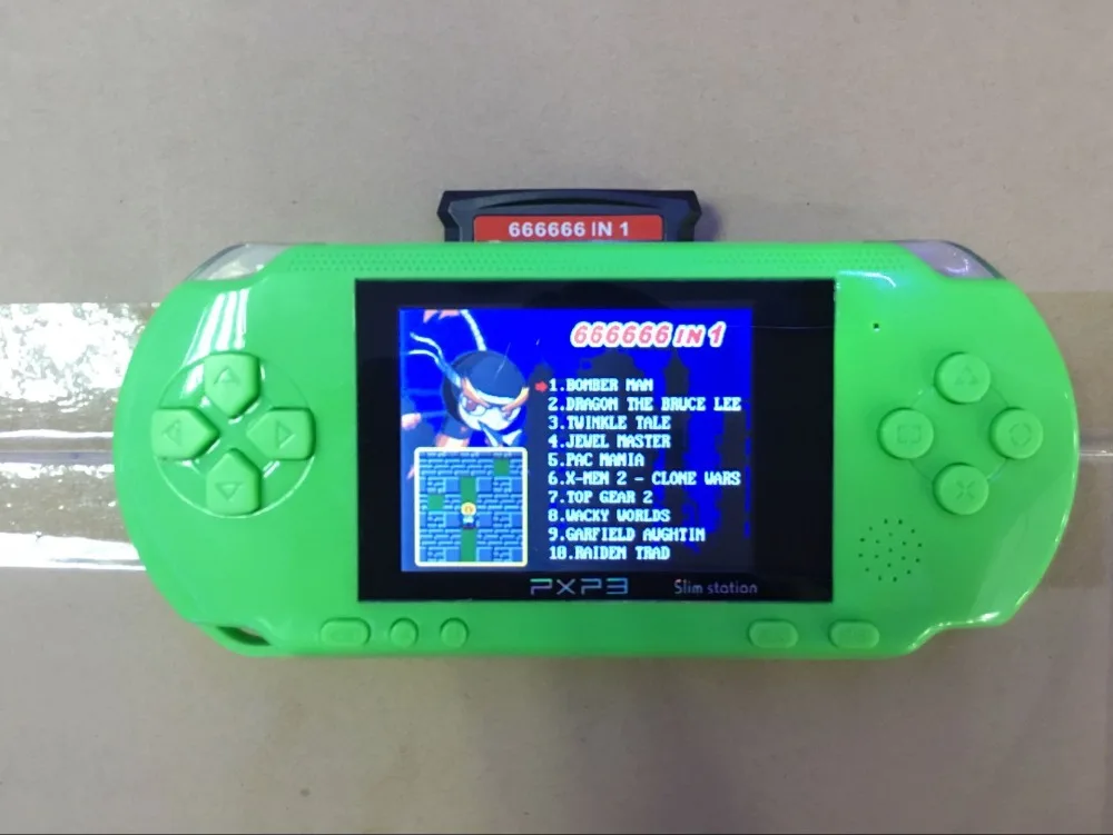 Новый 3-дюймовый 16 бит PXP3 Ручной игровой плеер игровая консоль с av-кабелем + 2