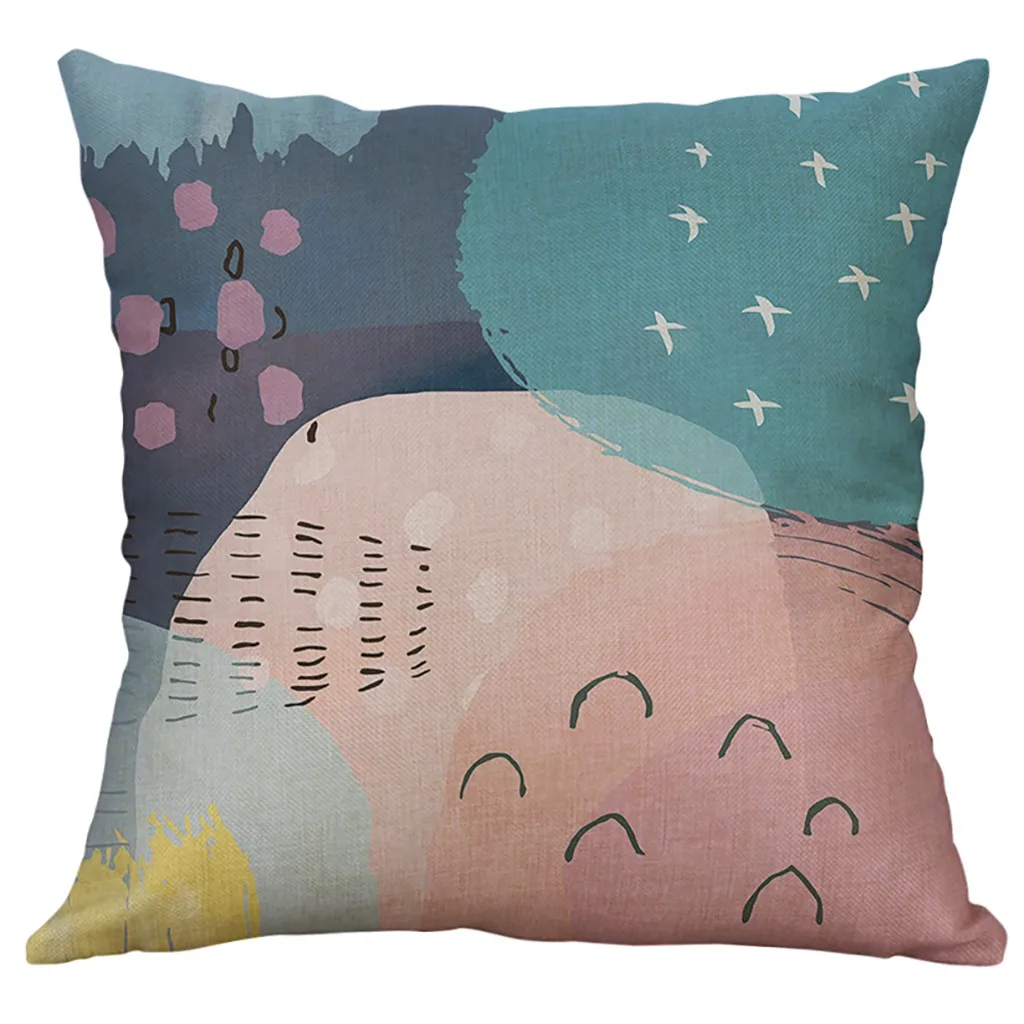 New Printing Pillow Case 40x40cm Square Home Chair Cushion case Office Seat Pillowcase z0612#G30