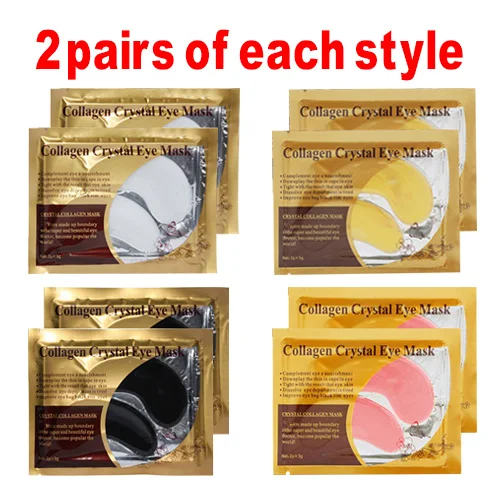 Collagen eye mask 1 16 шт. = 8 упаковок, LANBENA коллагеновая маска для глаз, патчи для глаз, удаляющие темные круги, Антивозрастная увлажняющая, против отечности, Золотая маска для глаз - Цвет: Collagen eye mask 1