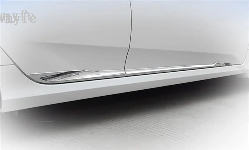 Для Honda Civic ABS хром или черный корпус литая дверь боковая линия Подрезка крышка протектор ACCENT Подкладка Полосы