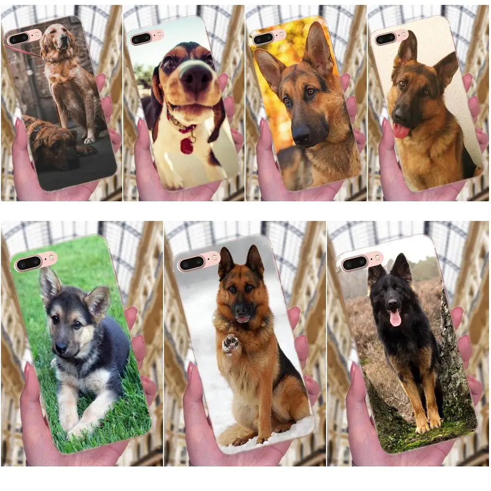 Горячая из соболиного волоса немецкой овчарки Мягкий защитный чехол для Galaxy J1 J2 J3