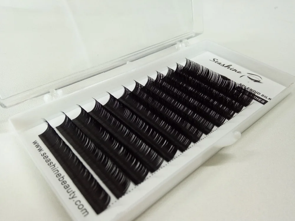 

2trays high quality natural individual eyelash extension handmade with free strip eyelash make up free shipping