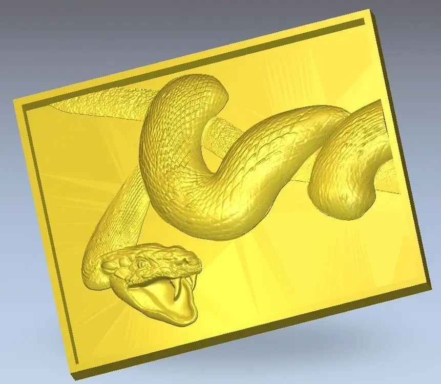 3d модель рельеф для ЧПУ в формате STL file Panno_Snake_1|3d model relief|3d relief modelfor cnc |